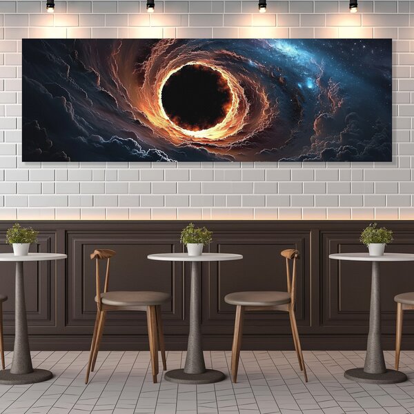 Obraz na plátně - Černá díra Adeler FeelHappy.cz Rozměr obrazu (Šířka x Výška): 120 x 40 cm