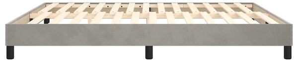 Rám postele s boxspringem světle šedý 160 x 200 cm samet 3120778