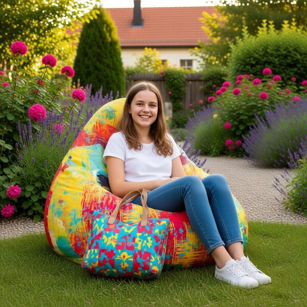 Venkovní sedací vak Primabag Glamour nylon outdoor fresh