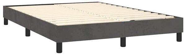 Box spring postel s matrací tmavě šedá 140x200 cm samet 3131082