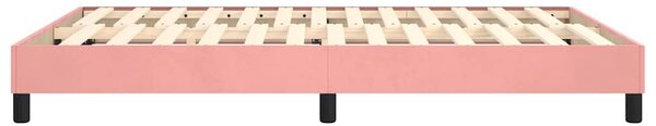 Rám postele s boxspringem růžový 140 x 190 cm samet 3120771