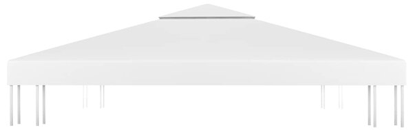 Dvojitá střecha na altán 310 g/m² 4 x 3 m bílá 312077