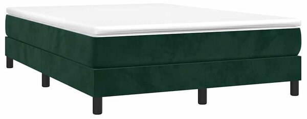 Rám postele s boxspringem tmavě zelená 140 x 200 cm samet 3120775