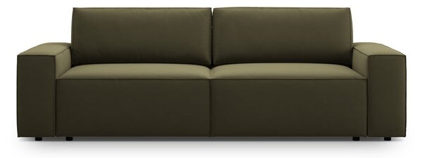 Zelená sametová rozkládací/s úložným prostorem pohovka 247 cm Jodie – Micadoni
