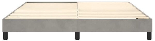 Rám postele s boxspringem světle šedý 160 x 200 cm samet 3120778