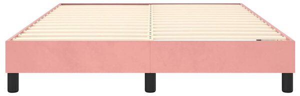 Rám postele s boxspringem růžový 140 x 190 cm samet 3120771