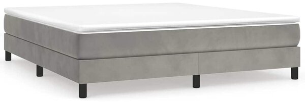 Rám postele s boxspringem světle šedý 160 x 200 cm samet 3120778