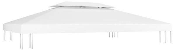Dvojitá střecha na altán 310 g/m² 4 x 3 m bílá 312077