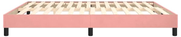 Rám postele s boxspringem růžový 160 x 200 cm samet 3120783