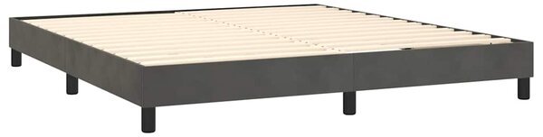 Box spring postel s matrací tmavě šedá 160x200 cm samet 3127620