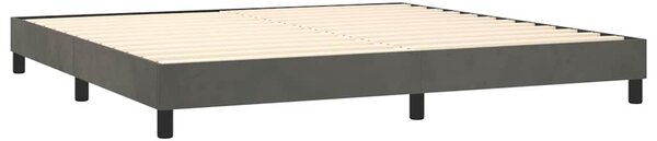 Box spring postel s matrací tmavě šedá 200x200 cm samet 3130920