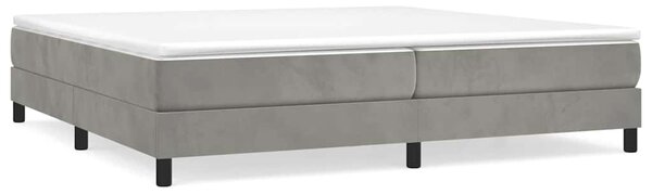 Rám postele s boxspringem světle šedý 200 x 200 cm samet 3120790