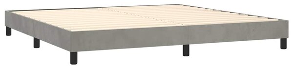 Rám postele s boxspringem světle šedý 200 x 200 cm samet 3120790