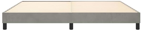 Rám postele s boxspringem světle šedý 200 x 200 cm samet 3120790