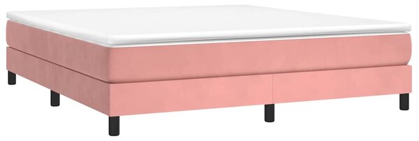 Rám postele s boxspringem růžový 160 x 200 cm samet 3120783