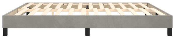Rám postele s boxspringem světle šedý 200 x 200 cm samet 3120790