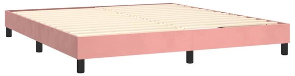 Rám postele s boxspringem růžový 160 x 200 cm samet 3120783