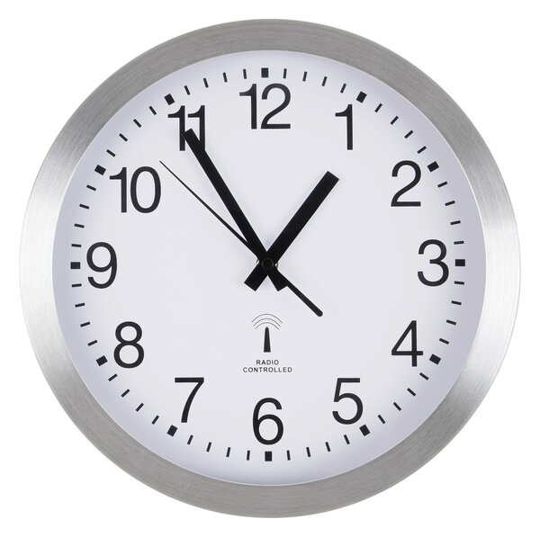 NÁSTĚNNÉ HODINY barvy stříbra, bílá 30 cm Ambia Home - Nástěnné hodiny
