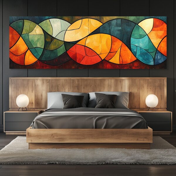 Obraz na plátně - Nekonečná symfonie, Abstrakce FeelHappy.cz Velikost obrazu (šířka x výška): 120 x 40 cm