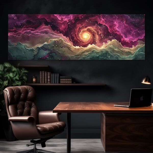 Obraz na plátně - Galaxie Sauger FeelHappy.cz Rozměr obrazu (Šířka x Výška): 90 x 30 cm