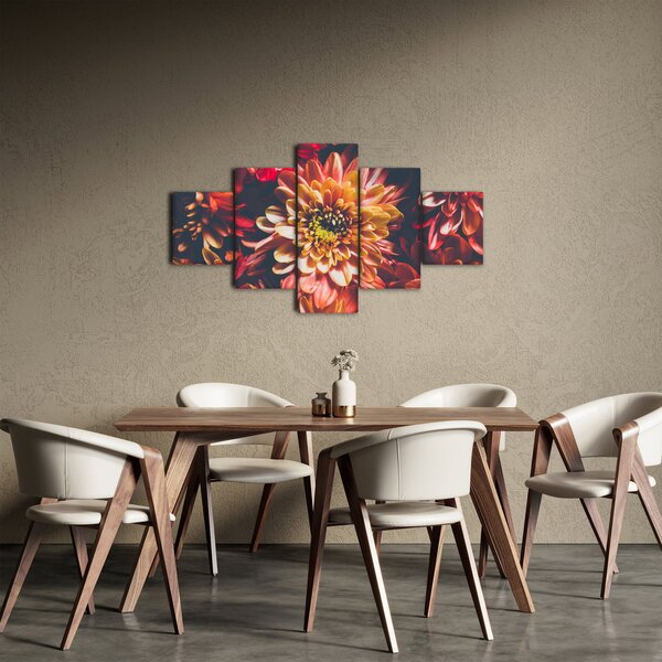 Obraz - Chryzantémy (125x70 cm)