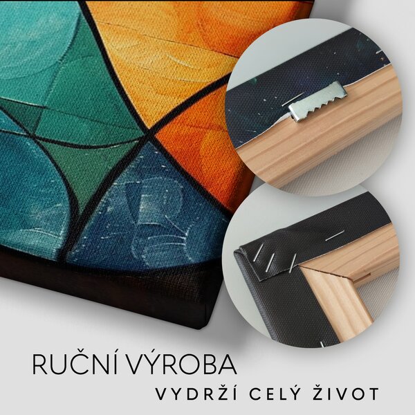 Obraz na plátně - Nekonečná symfonie, Abstrakce FeelHappy.cz Velikost obrazu (šířka x výška): 120 x 40 cm