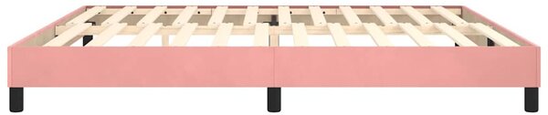 Rám postele s boxspringem růžový 200 x 200 cm samet 3120795