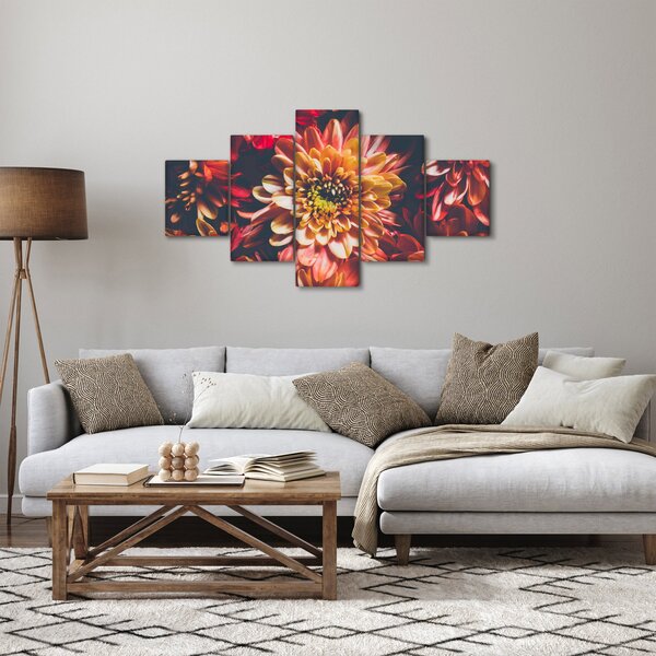 Obraz - Chryzantémy (125x70 cm)