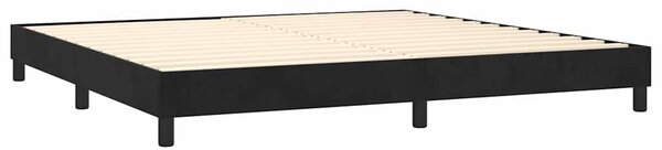 Box spring postel s matrací černá 200x200 cm samet 3130981
