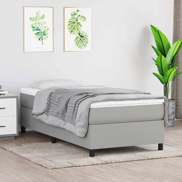 Rám postele s boxspringem světle šedá 80 x 200 cm textil 3120814