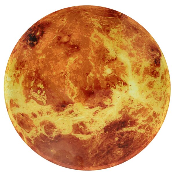 Nástěnné hodiny Planet Mars s LED displejem 32 cm oranžové - 381