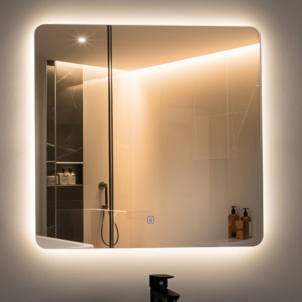 Brilagi - LED Koupel. zrcadlo COMO LED/24W/230V 60x60 cm IP44 CRI 90 stm. + CCT