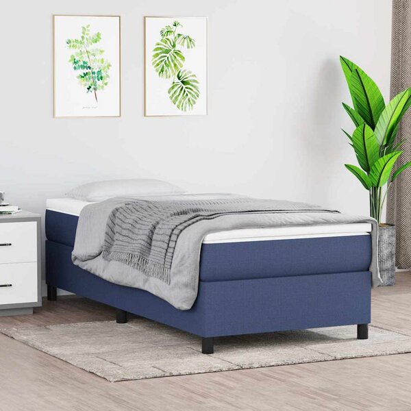 Rám postele s boxspringem modrá 90x190 cm textil 3120828