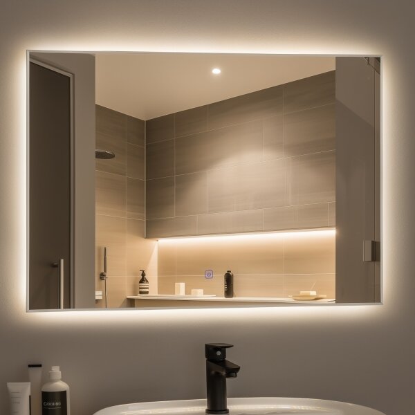 Brilagi -LED Koupel. zrcadlo DESIO LED/28W/230V 60x80 cm IP44 CRI 90 stm. + CCT