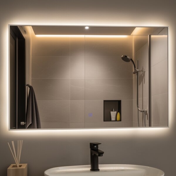 Brilagi -LED Koupel. zrcadlo DESIO LED/30W/230V 60x90 cm IP44 CRI 90 stm. + CCT