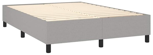 Box spring postel s matrací a LED světle šedá 140x200 cm textil 3135197
