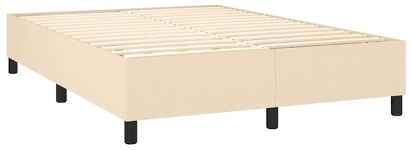 Rám postele s boxspringem krémový 140 x 190 cm textil 3120859
