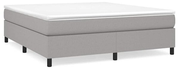 Rám postele s boxspringem světle šedý 180 x 200 cm textil 3120878