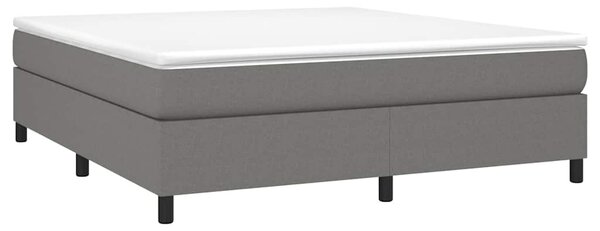 Rám postele s boxspringem tmavě šedý 160 x 200 cm textil 3120871