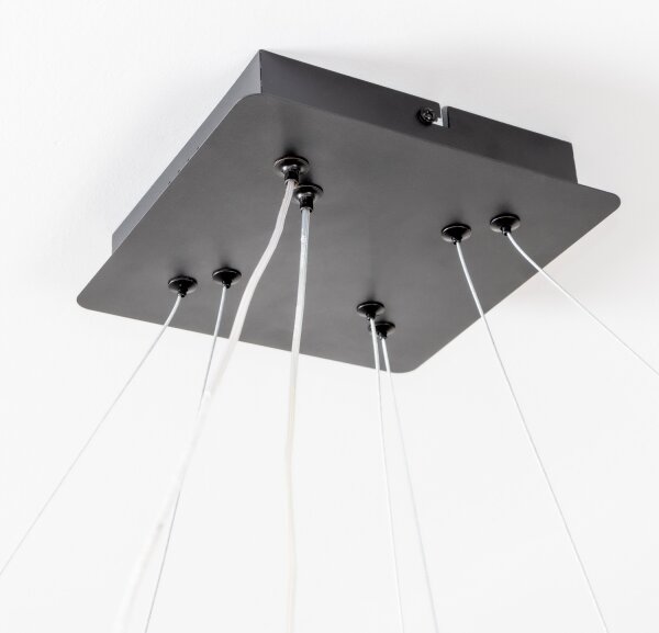 Brilagi - LED Stmív. lustr na lanku FALCON SLIM LED/78W/230V 50x50 cm černá + DO