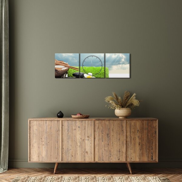 Obraz - Spa and relax (s hodinami) (90x30 cm)