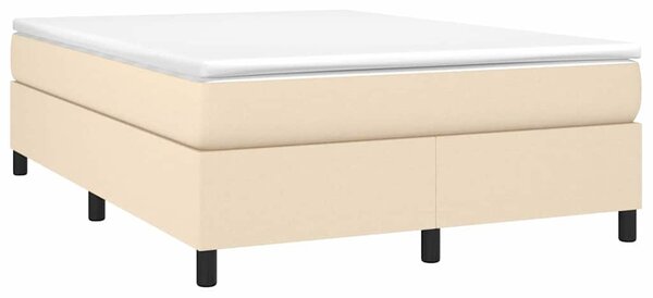 Rám postele s boxspringem krémový 140 x 190 cm textil 3120859