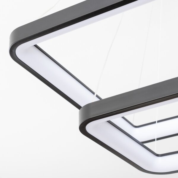 Brilagi - LED Stmív. lustr na lanku FALCON SLIM LED/78W/230V 50x50 cm černá + DO