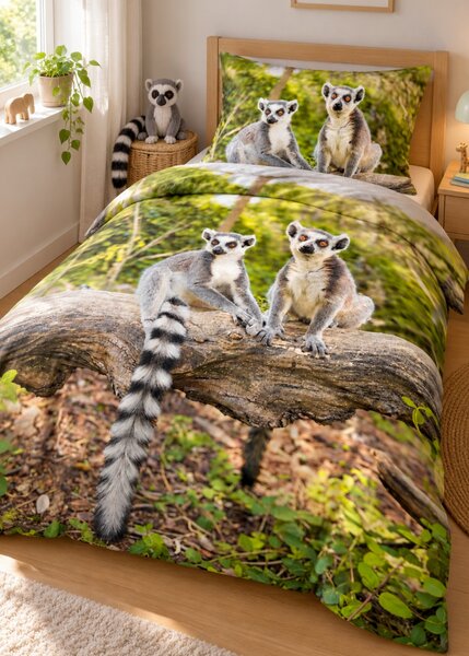 3d povlečení s lemurem - Lemur 140x200 cm