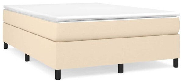 Rám postele s boxspringem krémový 140 x 190 cm textil 3120859