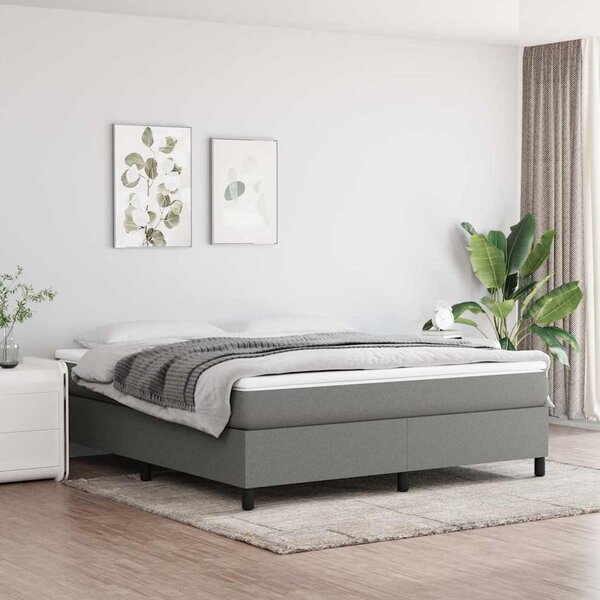 Rám postele s boxspringem tmavě šedý 160 x 200 cm textil 3120871