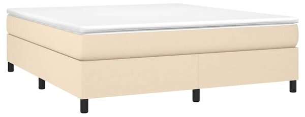 Rám postele s boxspringem krémový 160 x 200 cm textil 3120875