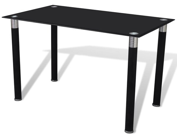 Jídelní stůl s černou skleněnou deskou
