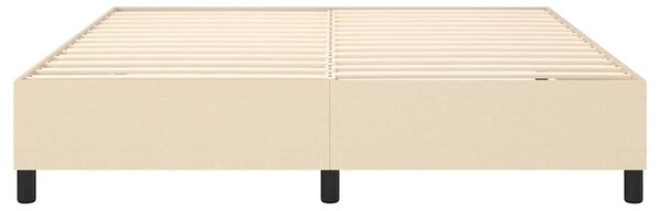 Rám postele s boxspringem krémový 160 x 200 cm textil 3120875