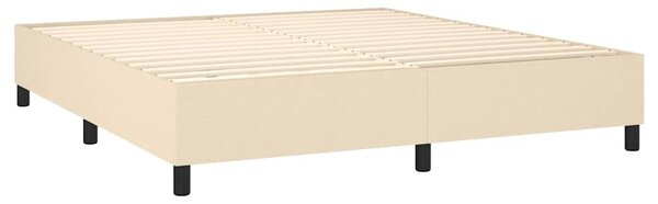 Rám postele s boxspringem krémový 160 x 200 cm textil 3120875